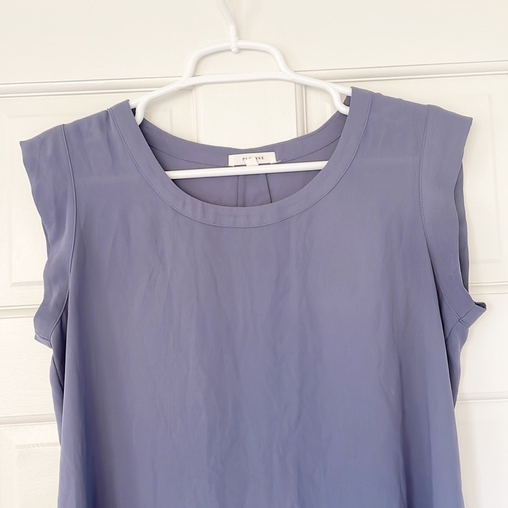 PLEIONE top size XS purple cap sleeves flowy shirt blouse - Picture 2 of 7
